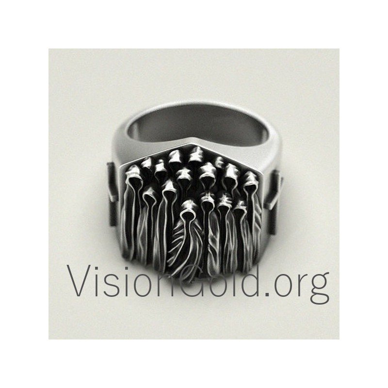 925 Sterling Silver Gothic Ring 0093