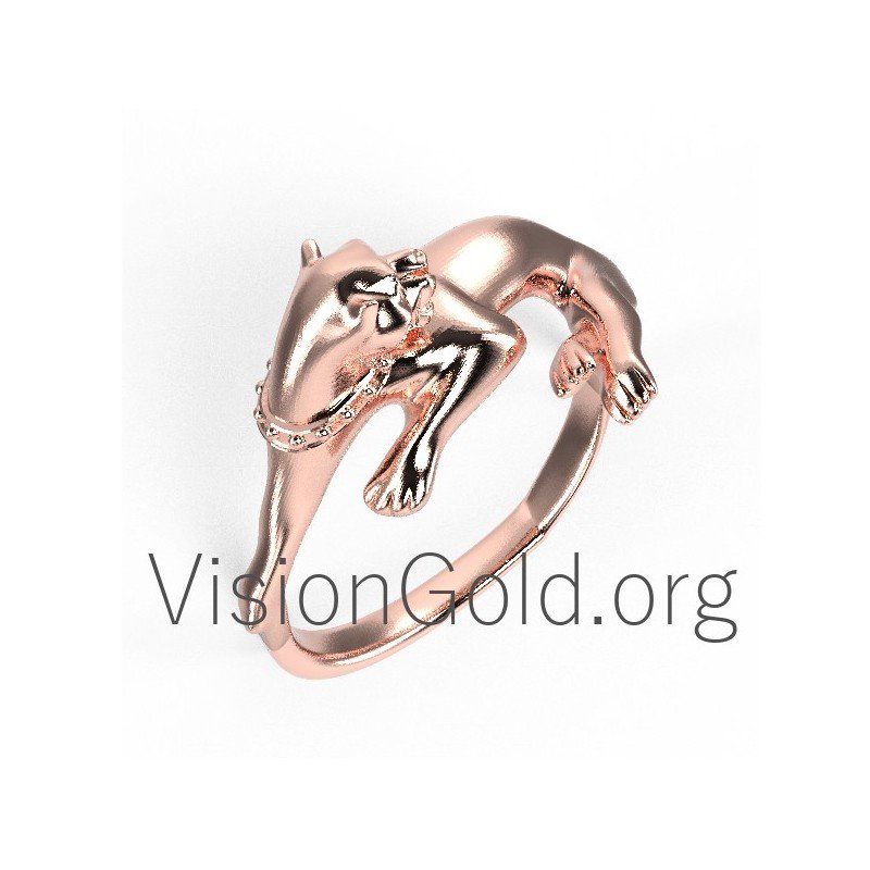 Gold Panther Ring 0626