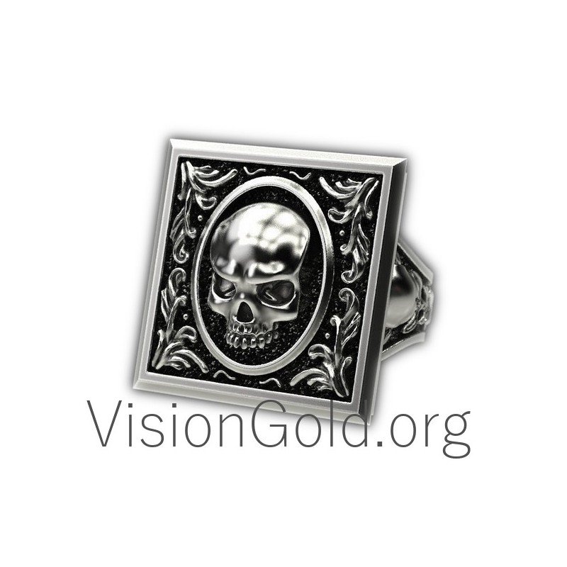 Ιδιαιτερο Ανδρικο Δαχτυλιδι Νεκροκεφαλη 0097