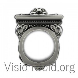 Ιδιαιτερο Ανδρικο Δαχτυλιδι Νεκροκεφαλη 0097