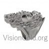 Мужское кольцо из стерлингового серебра ручной работы Зевс