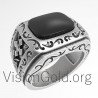 Племенное мужское кольцо ручной работы из серебра 925 пробы с