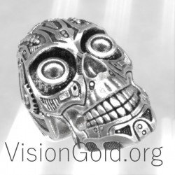 Новое твердое серебряное кольцо с черепом в стиле панк, готика, байкерское кольцо на мизинец  0039