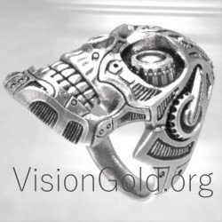 Anillo plata hombre calavera 0039