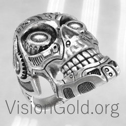 Anillo plata hombre calavera 0039