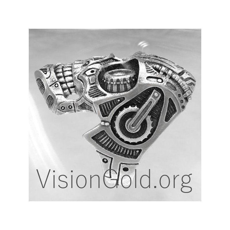 Anillo plata hombre calavera 0039