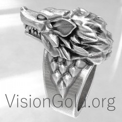 Rock Ανδρικο Δαχτυλιδι Λυκανθρωπος 0080