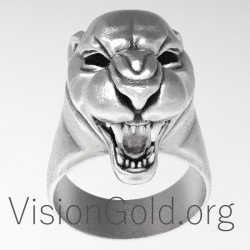 Ανδρικο δαχτυλιδι Πανθηρας 0103a