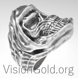 Ανδρικο Δαχτυλιδι Με Νεκροκεφαλη 0112