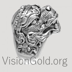 Ανδρικο Δαχτυλιδι Δρακος 0119