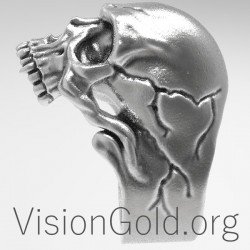 Ανδρικο Δαχτυλιδι 925 Νεκροκεφαλη 0125