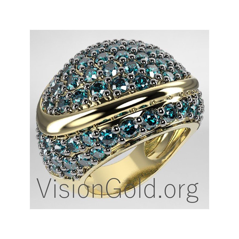 Amazing Bold Zircon Sterling Silver Ring Thanksgiving Christmas