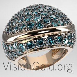 Amazing Bold Zircon Sterling Silver Ring Thanksgiving Christmas