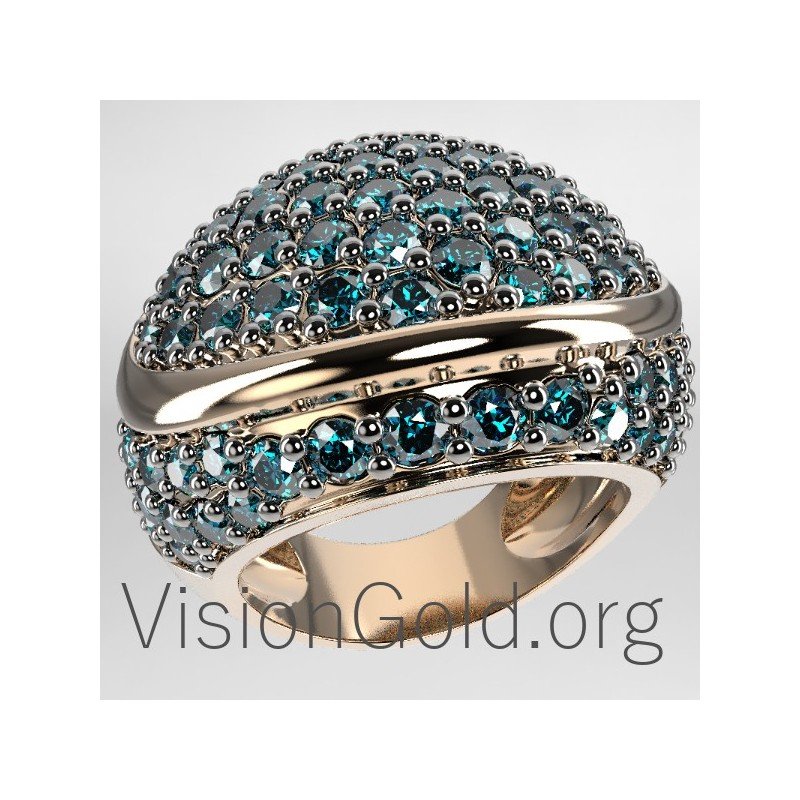 Amazing Bold Zircon Sterling Silver Ring Thanksgiving Christmas