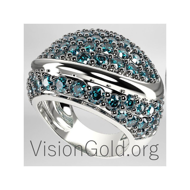 Amazing Bold Zircon Sterling Silver Ring Thanksgiving Christmas