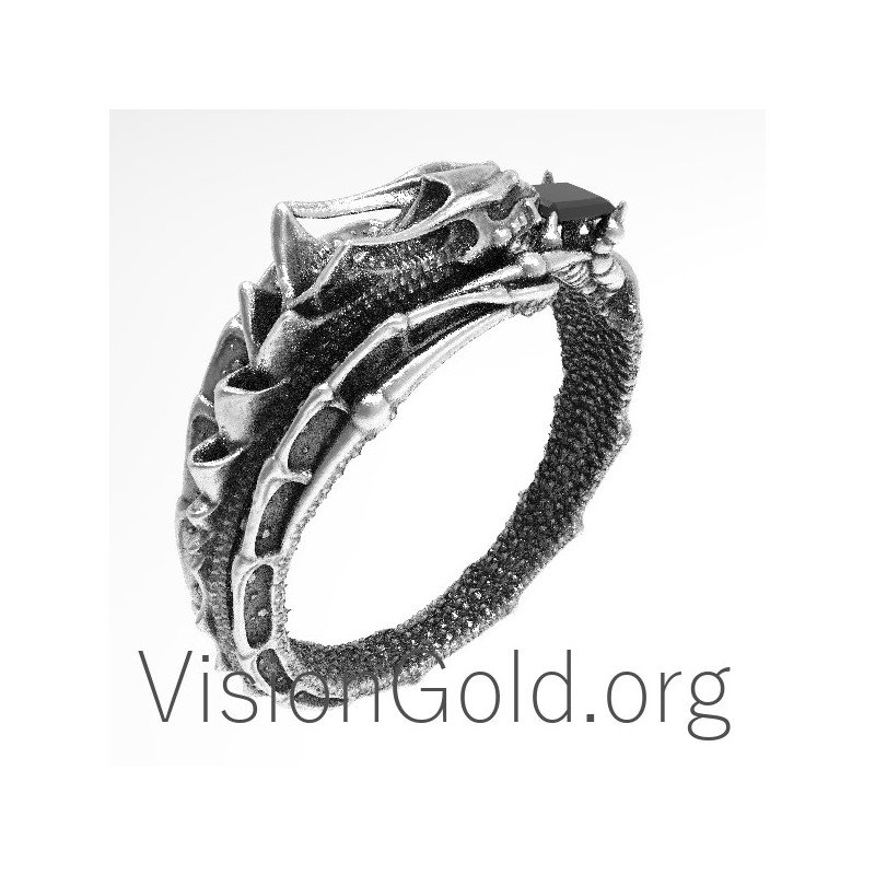 Dragon Sterling Silver Biker Ring 0127