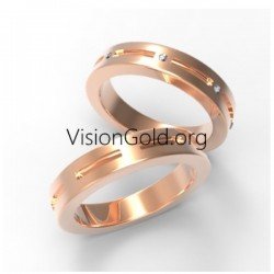 Золотые обручальные кольца 0011