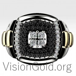 Ασημοχρυσο Ανδρικο Δαχτυλιδι 0129