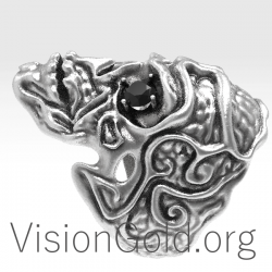 Anillo Calavera Plata Hombre 0130