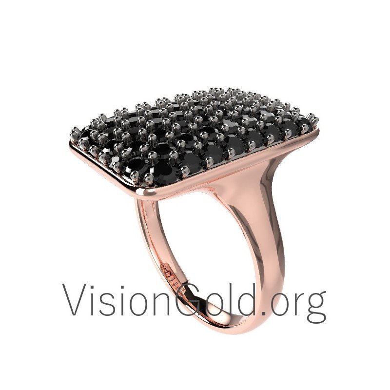 Anillo Único Mujer Oro Con Piedras 0634