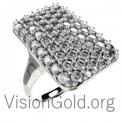 Μοναδικο Γυναικειο Δαχτυλιδι Χρυσο Με Πετρες 0634