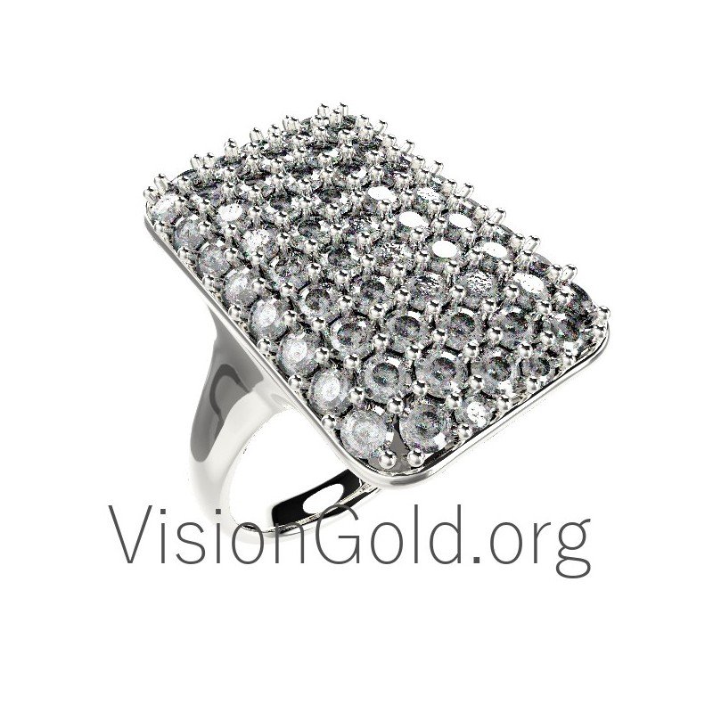 Anillo Único Mujer Oro Con Piedras 0634