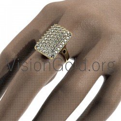 Μοναδικο Γυναικειο Δαχτυλιδι Χρυσο Με Πετρες 0634