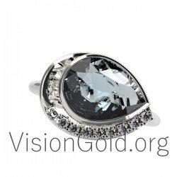 Aquamarin Diamant Ring 0635