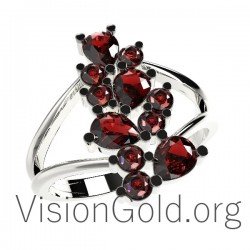 Goldring mit Edelsteinen 0636