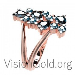 Anillo Oro Con Piedras Preciosas 0636