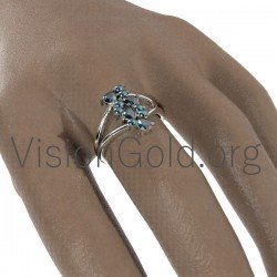 Goldring mit Edelsteinen 0636