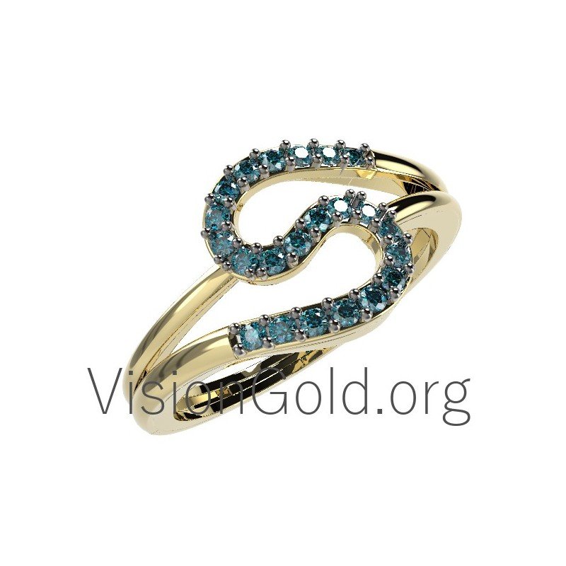 Gold Ring with Diamonds 0637