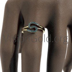 Anillo de oro con diamantes 0637