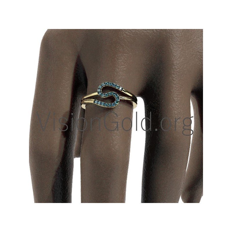 Anillo de oro con diamantes 0637