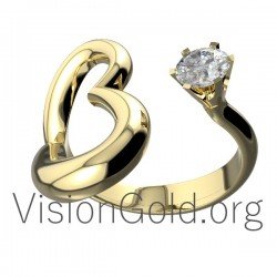 Anillo de corazón de moda 0640