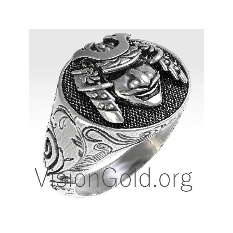 Samurai Mask Ring 0131