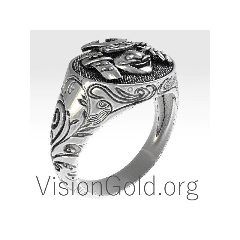 Samurai Mask Ring 0131