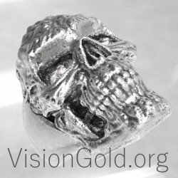 Sterling Silver Skull Ring 0133