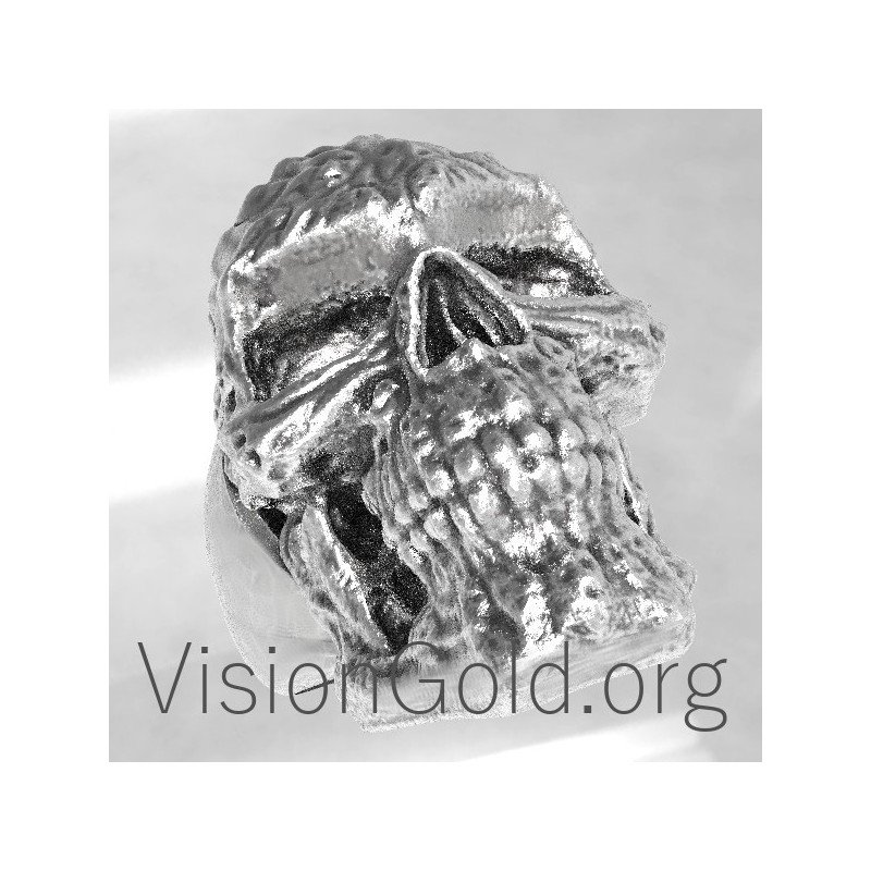 Anillo Calavera Plata 0133