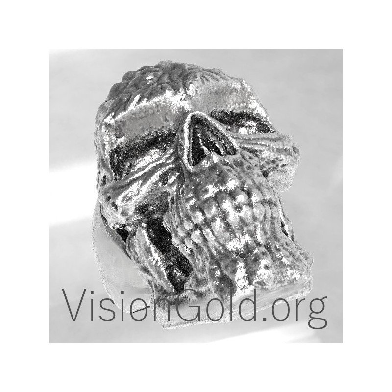 Sterling Silver Skull Ring 0133