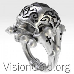 Men's Biker Skull Ring 0134