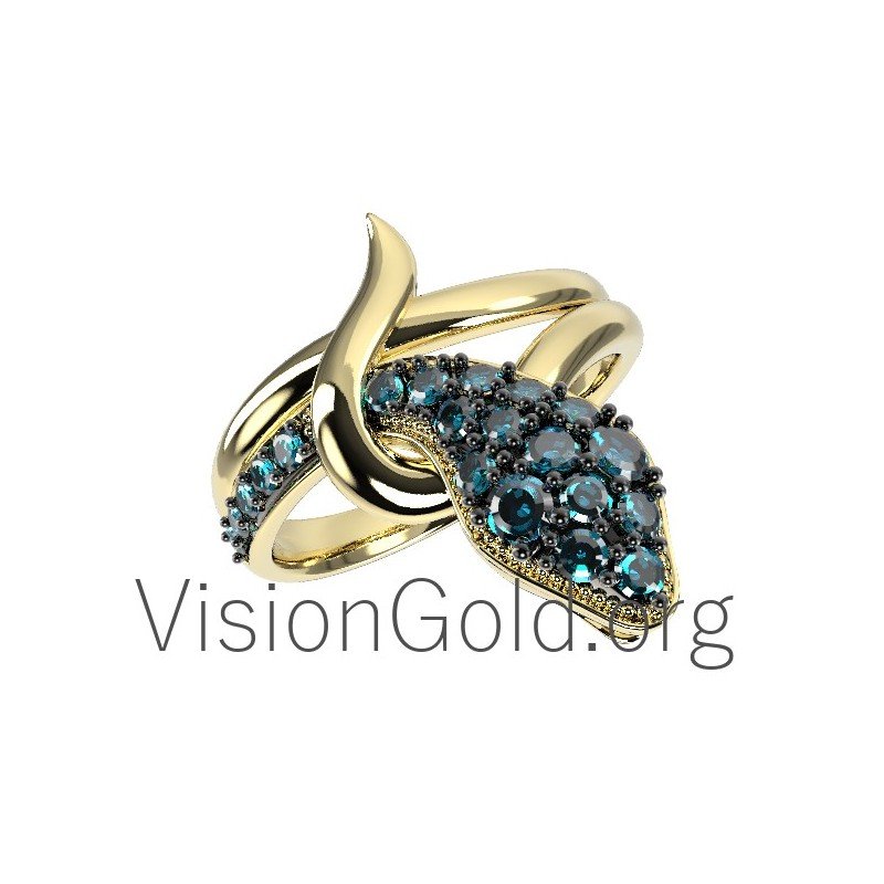 Anillo Mujer Serpiente Oro 0642