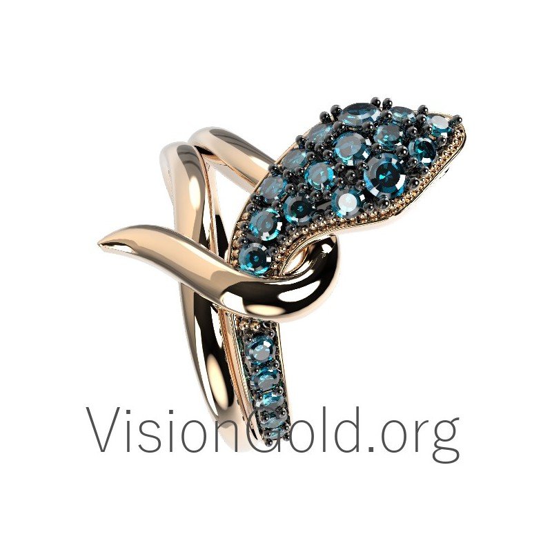 Anillo Mujer Serpiente Oro 0642