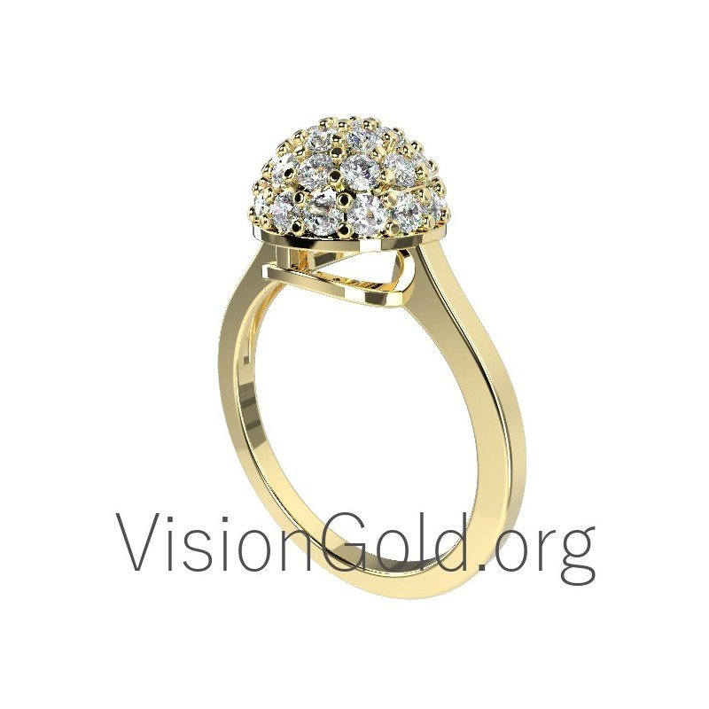 Impresionante anillo de mujer en 18 o 14 quilates 0643