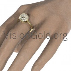 Impresionante anillo de mujer en 18 o 14 quilates 0643