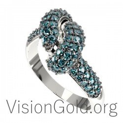 Latest Timeless In-style Women's Ring With Diamonds 0644