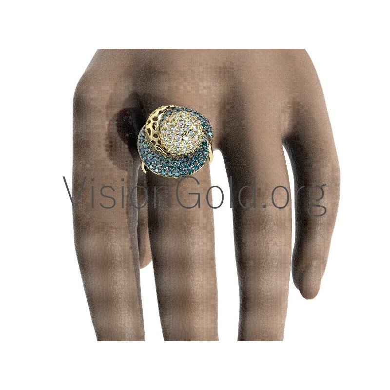 Trendy Γυναικειο Δαχτυλιδι  Με Πετρες 0646