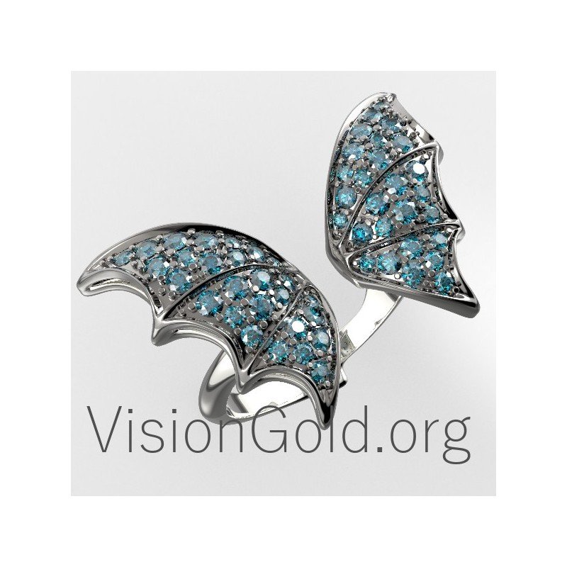 Anillo de diamantes de moda de 18 quilates 0652