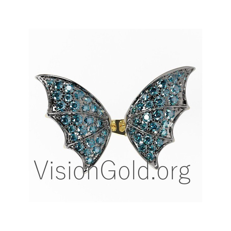 Anillo de diamantes de moda de 18 quilates 0652