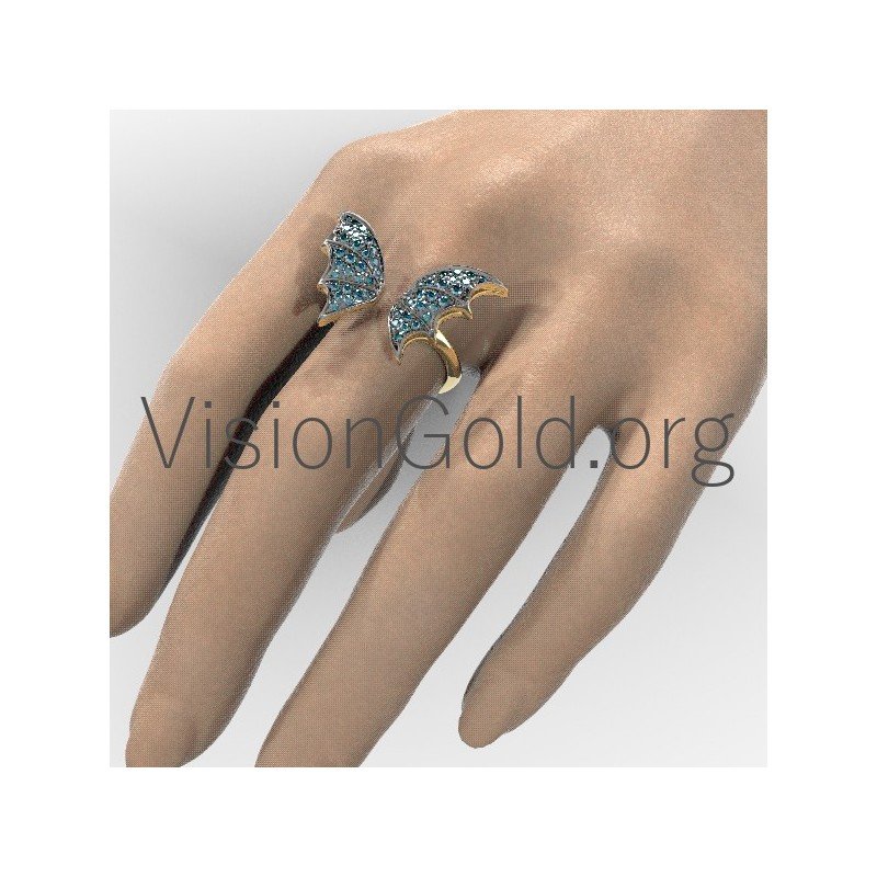 Anillo de diamantes de moda de 18 quilates 0652